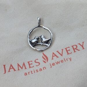 Retired James Avery Love Birds 925 Sterling Silver Pendant